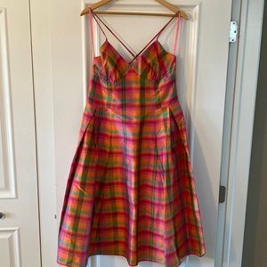 Bright plaid dress